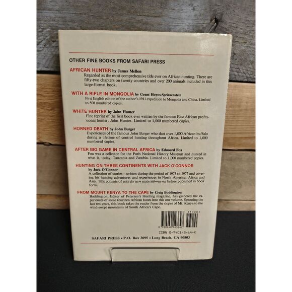 From Mt. Kenya to the Cape : Ten Years of African Hunting by Craig Boddington HC - Picture 2 of 2